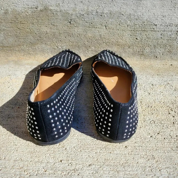 Time And Tru Memory Foam Slip-On Studded Loafers Women's Size 6 Black Silver - Picture 6 of 9